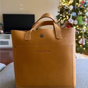 Portland Leather Goods mini crossbody tote - Sunflower